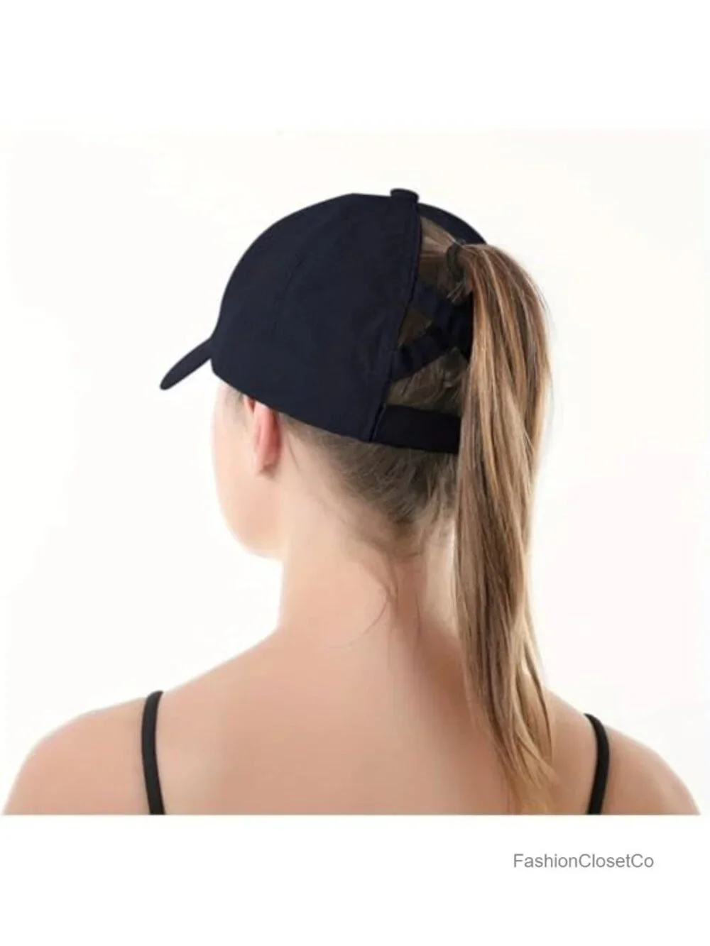 Criss-Cross Ponytail Baseball Cap - Adjustable High Messy Bun Trucker Hat